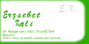 erzsebet kali business card